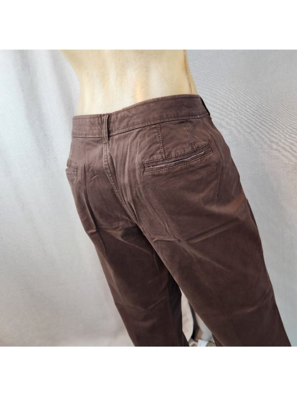 Old Navy Petites Brown Straight Leg Pants Slacks Siz 16 16P XL XLARGE 36 W x29 I - Picture 6 of 8